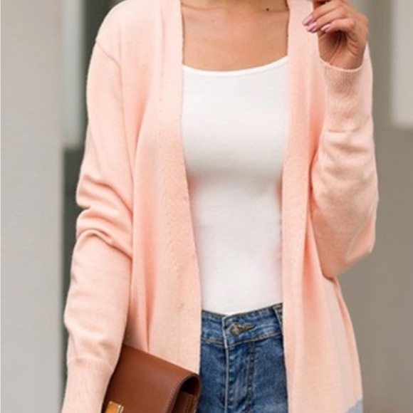 Pink and Grey color block cardigan - Picture 7 of 7